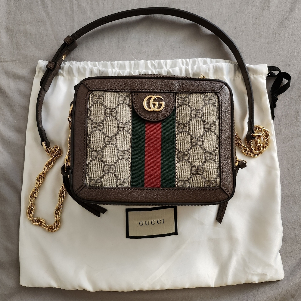 (SOLD) Authentic Gucci Ophidia Top Handle Crossbody Bag Box Bag